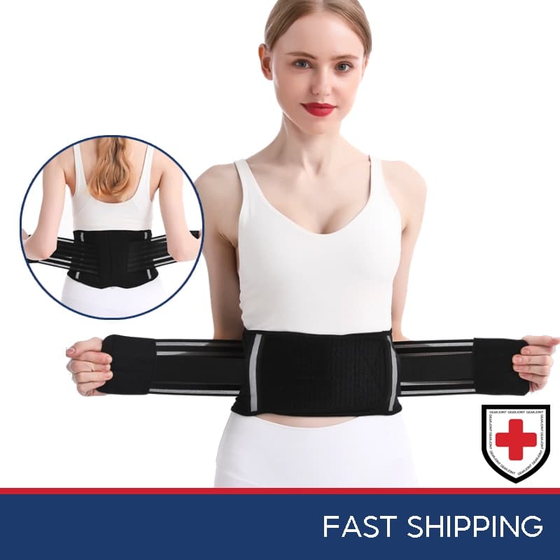 Suporte De Cintura Respirável Feminino Profissional , Cinta Traseira Com Placa De Mola , Tiras Reflexivas , Malha Para C