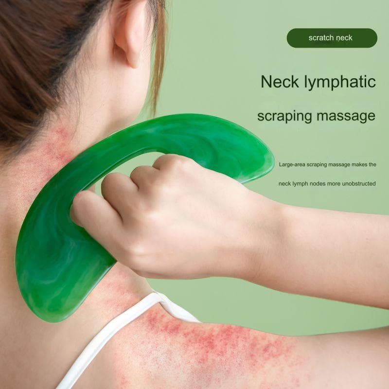 Placa Guasha Para Pescoço Rosto Corpo Costas Acupuntura Pressão Massagem Guasha Placa Face Emagrecimento Ferramenta Massageador Resina Natural Raspador Ferramenta Beleza Ferramentas Cera de Abelha