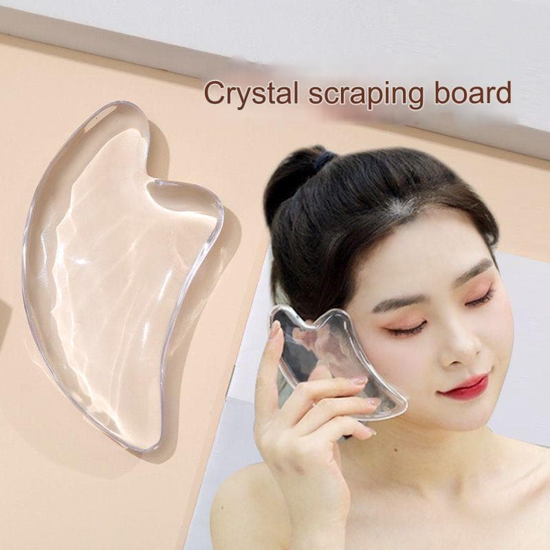[COD] Placa Gua Sha Transparente Massagem Para Lifting Facial GuaSha Raspagem Massageador Resina Natrual Acupuntura Anti-Envelhecimento Aperto Da Pele Ferramenta De Beleza Cristal