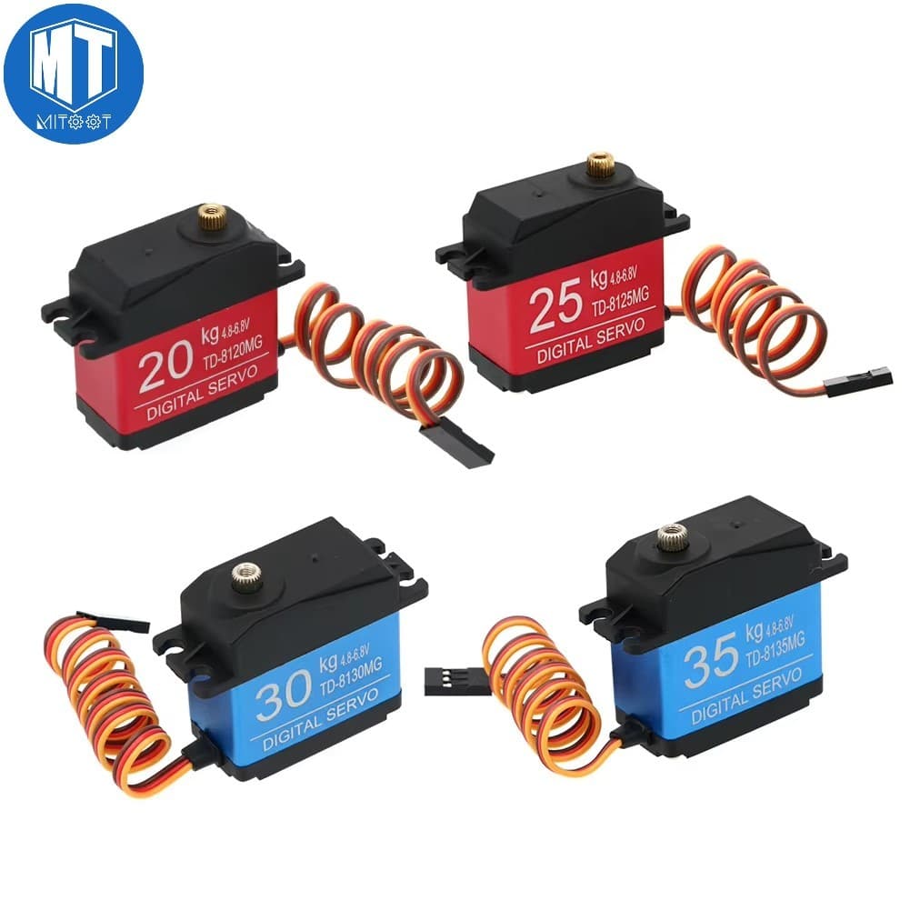 À Prova Dwaterproof Água 20KG 25KG 30KG 35KG Servo 180 Graus Grande Torque Digital Engrenagens De Metal 25T Braço Para RC Carro Caminhão Helicóptero