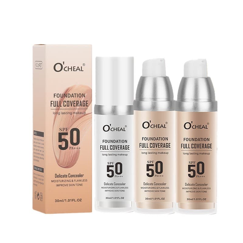 OCHEAL 30ml Base Corretivo Creme De Cobertura Total Impermeável