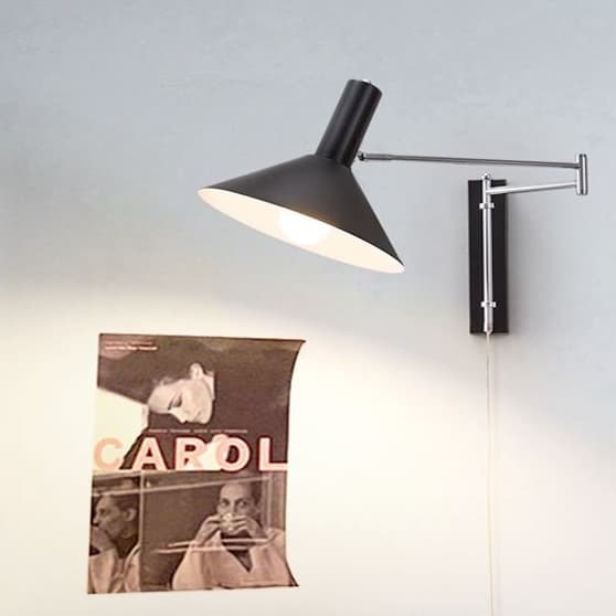 Luz De Parede Dobrável De Metal Moderno Com Braço Oscilante Adequada Para Estudo De Sala De Estar No Quarto