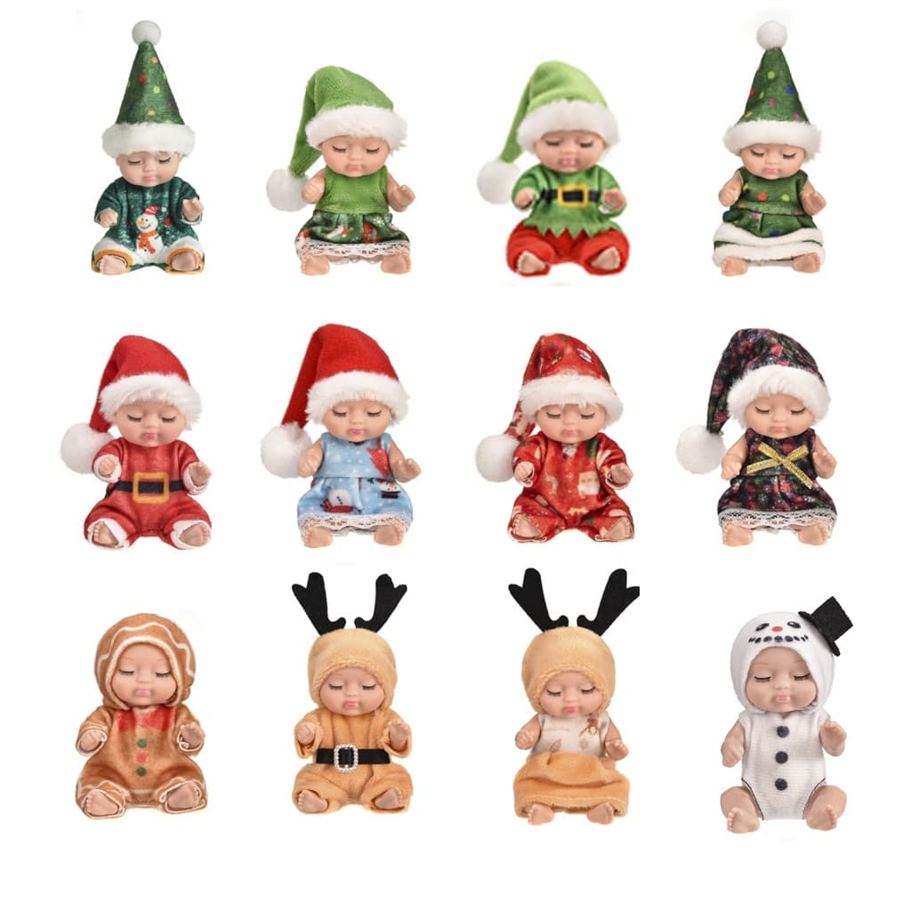 Reborn Simulação Boneca de Natal Decorações Para Presentes Renascida Bebe Silicone Dormir Sólida Bebê papai noel Meninas