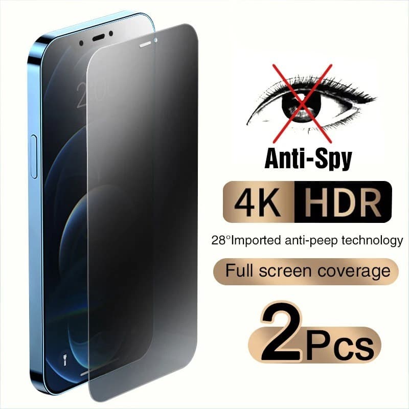 Protetor De Tela Anti-Espião Para Iphone air 17 16e 16 15 14 13 12 Pro Max/12 Mini/9h/6s Se/7/8 Plus