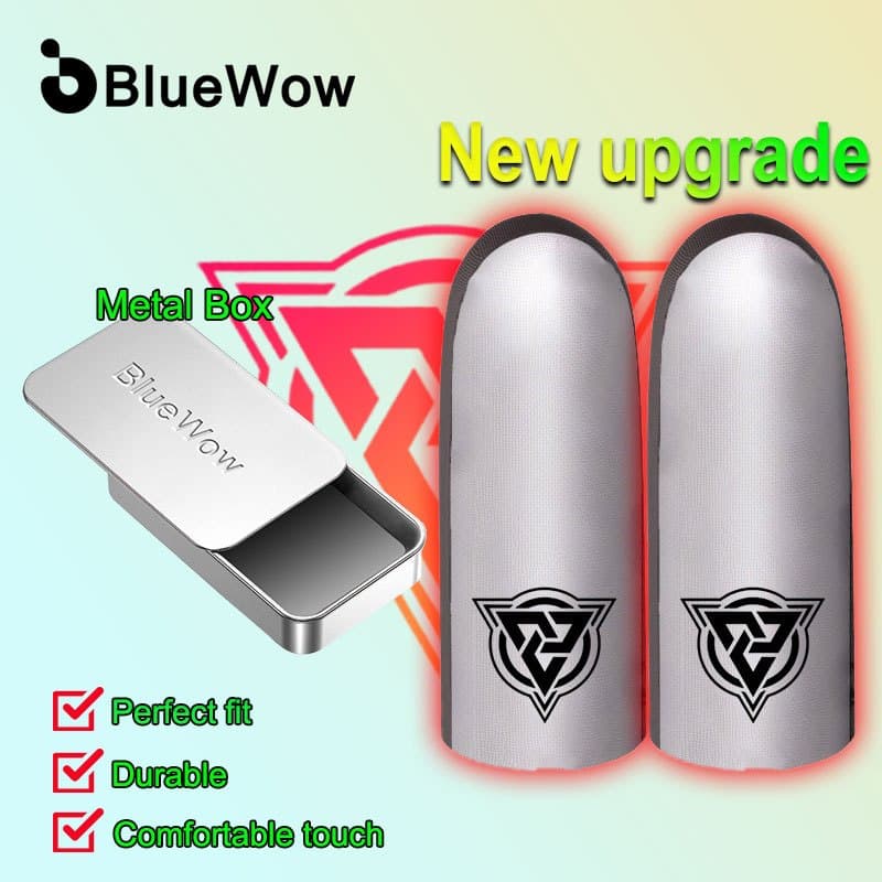 Bluewow Electro Professional Game Finger Sleeve Superconducting silver cloth Nano Fiber Breathable Luvas Finas Para Pubg