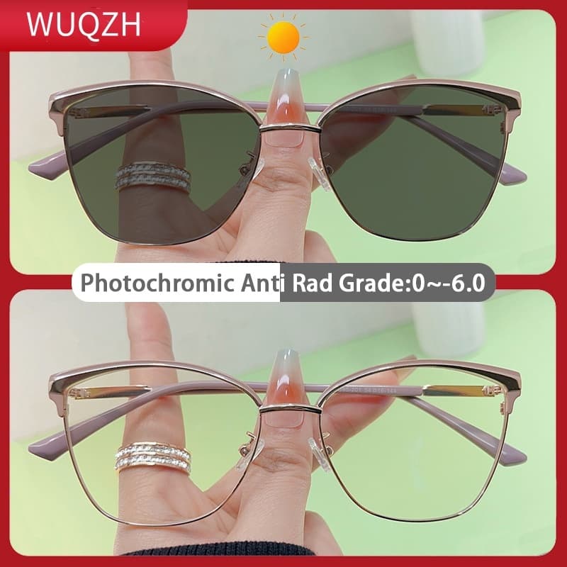 Óculos Fotocromáticos Unissex Anti-Radiação Para Mulheres E Homens , Lentes Substituíveis , Computador , Luz Azul ,