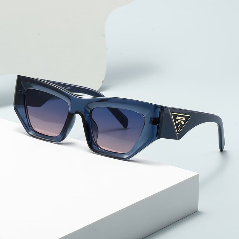 Triângulo Logotipo Luz Luxo Moldura Quadrada Moda Óculos De Sol Para Homens E Mulheres high-end casual Viseira
