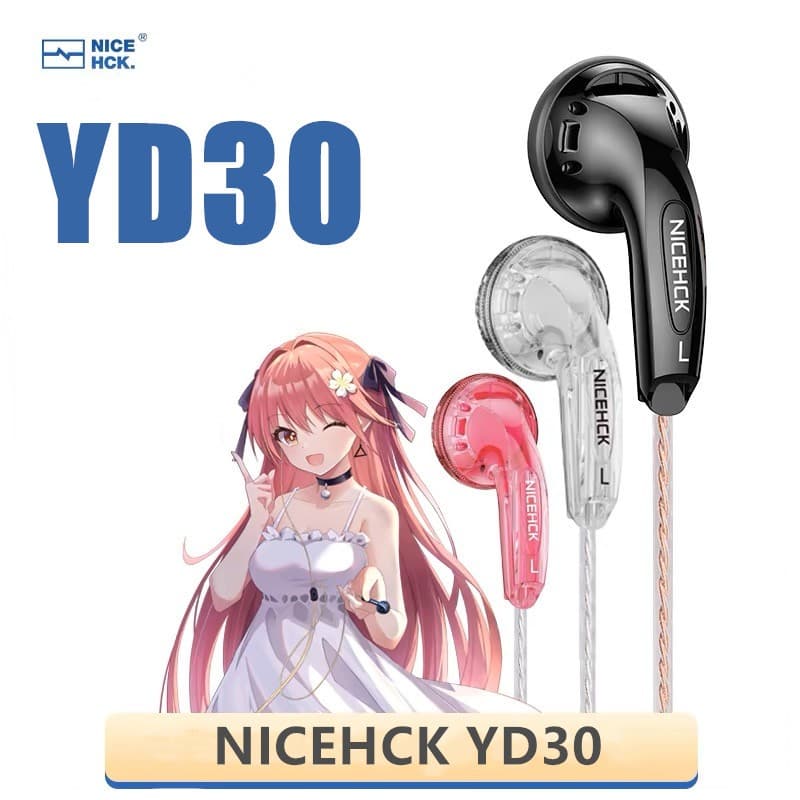 NiceHCK YD30 Superfície De Verniz UV 3.5mm Alta Fidelidade Música Com Fio Fone De Ouvido 15.4mm Dinâmico HD Microfone