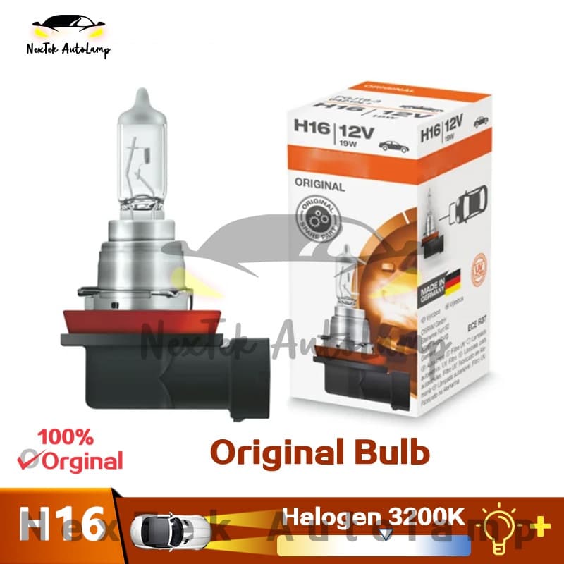 OSRAM Original H16 12V 19W 3200K Lâmpada de farol halógeno padrão para carro (1 lampada)