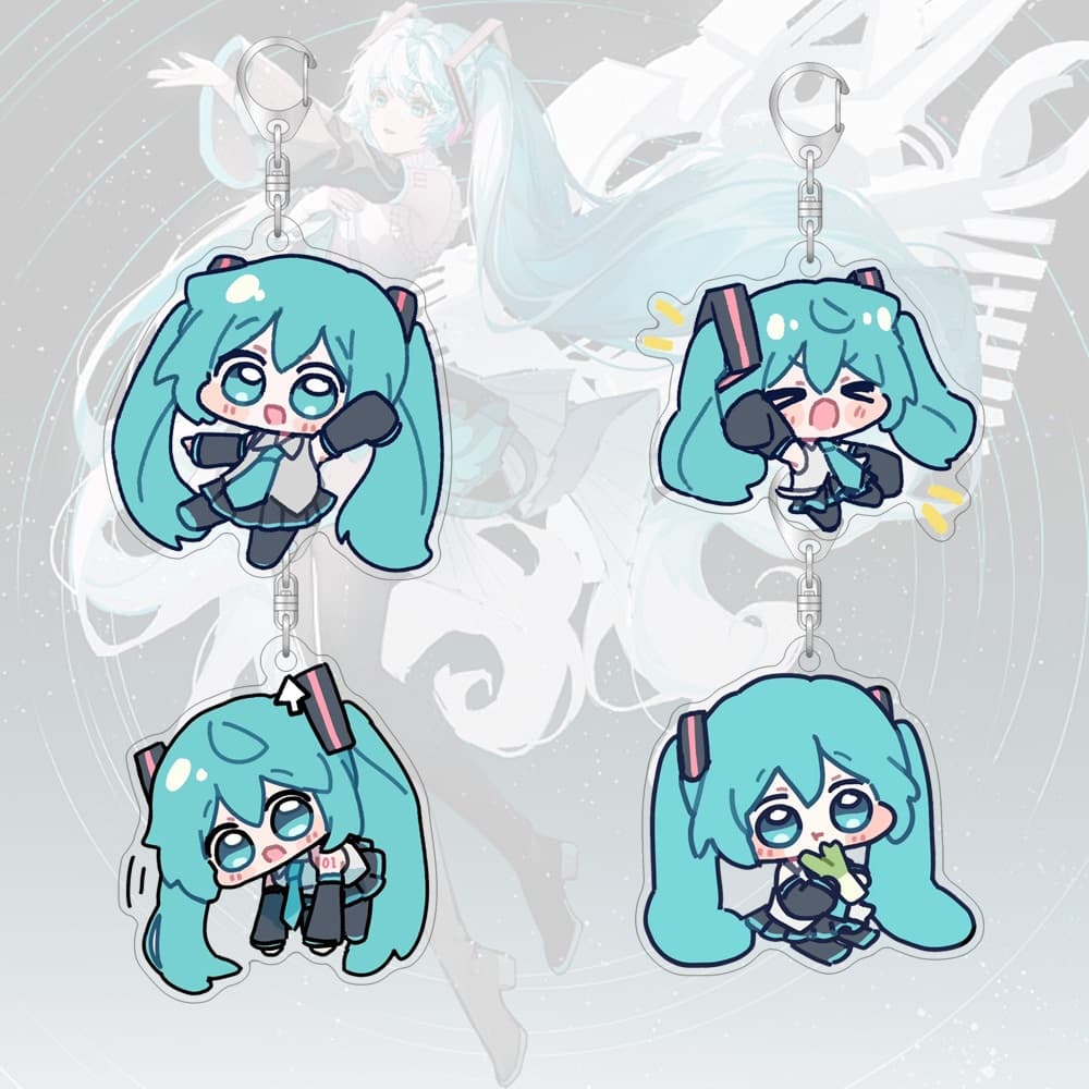 Chaveiro Acrílico De 55 Mm Miku Carton Anime Sacos Circundantes Pingente