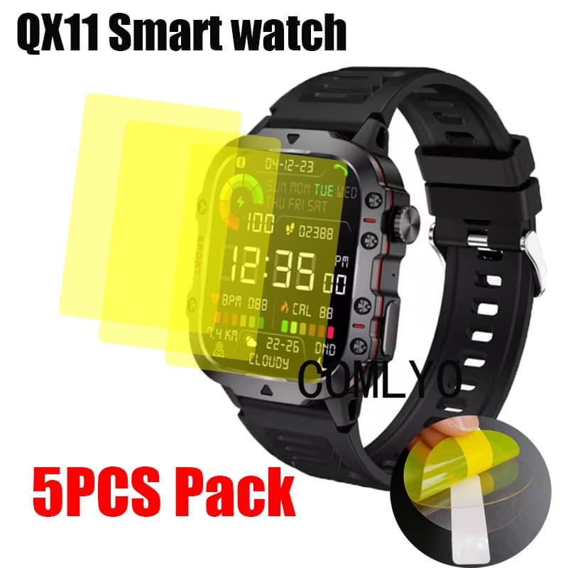 Para QX11 QX12 Relógio Inteligente Protetor De Tela SmartWatch Ultra Fino Capa HD TPU Filme