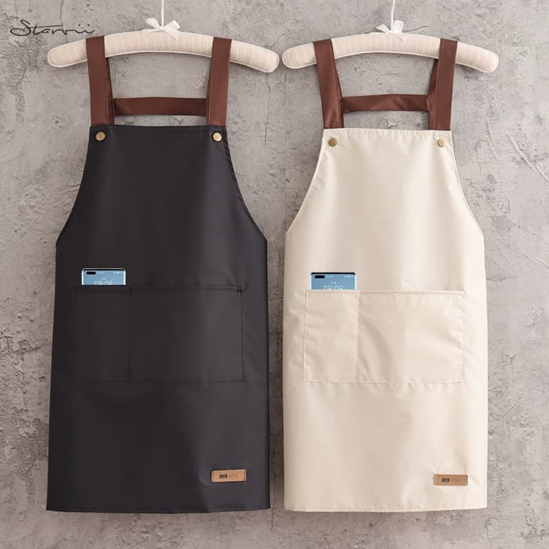 Avental De Cozinha À Prova D'água , Tela De Algodão Durável Cozinheiro Barista Sarong , Salão Logotipo Personalizado