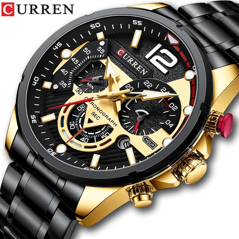CURREN Marca Top Luxo Original Relógio Masculino Moda Esporte Quartz Casual Presente à prova d'água Relógios Masculinos 8395xb