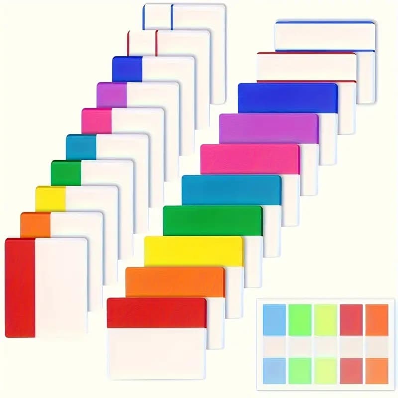 Guias De 500 Peças Índice Pegajosas De 2 Polegadas , Arquivo Graváveis E Reposicionáveis Bandeiras Etiquetas De Marcadores De Página Coloridas Para Leitura De Notas , Livros Arquivos De Classificação , 21 Conjuntos De 10 Cores