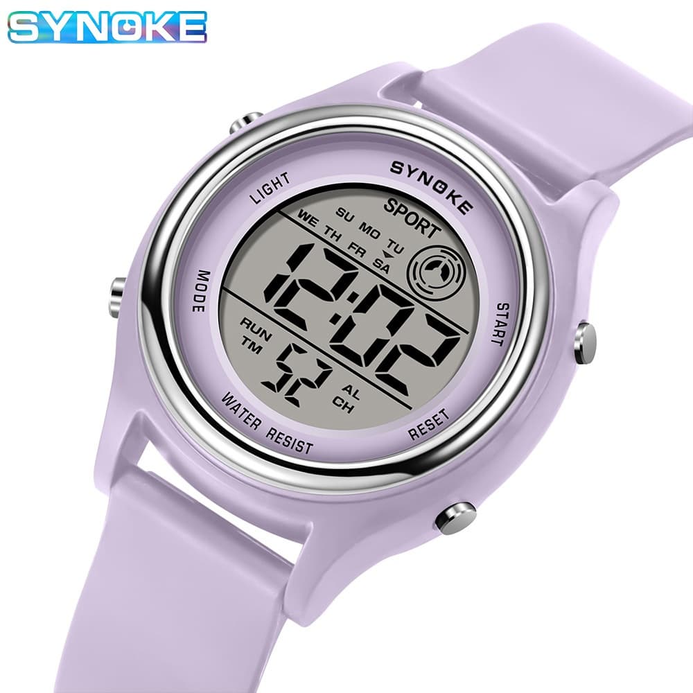 SYNOKE Relógio Feminino Esportivo Original À Prova D'água Digital Para Meninas De Estudante