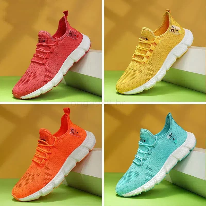 Sapatos Casuais Adultos Tênis de Moda de Malha Leve e Respirável Tamanho 37-46 Tênis Masculino