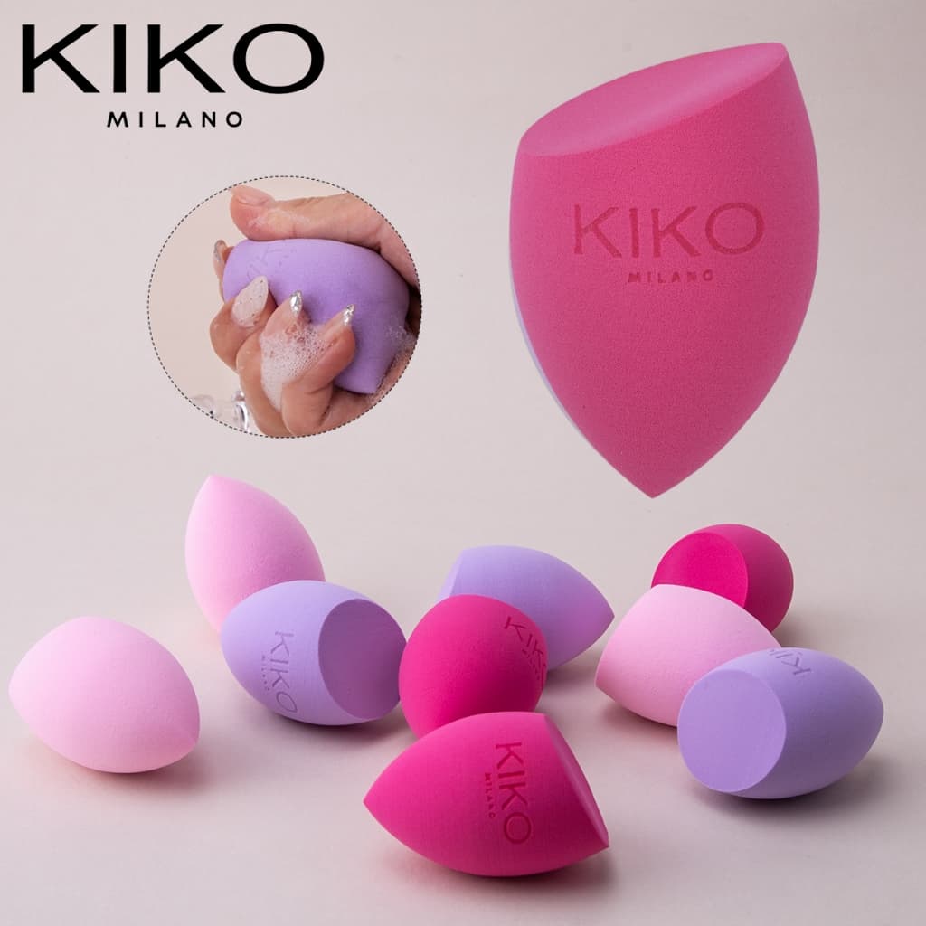 KIKO MILANO esponja maquiagem inclinação  Aplicação Suave para Base Líquida e Cremosa