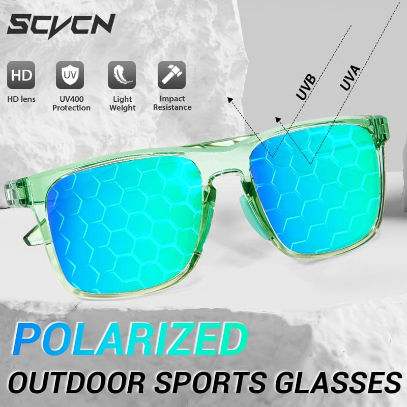 Scvcn Óculos De Sol Polarizados Beisebol UV400 Bicicleta Mountain Bike Esportivos Esportes Ao Ar Livre Equipamentos Cicl