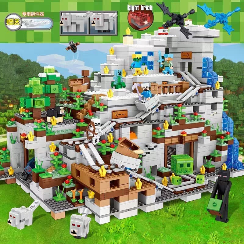 1290 PCS Grande Caverna de Órgãos 4 Órgão Steve Boy Brinquedo de Montagem Educacional Presente DIY