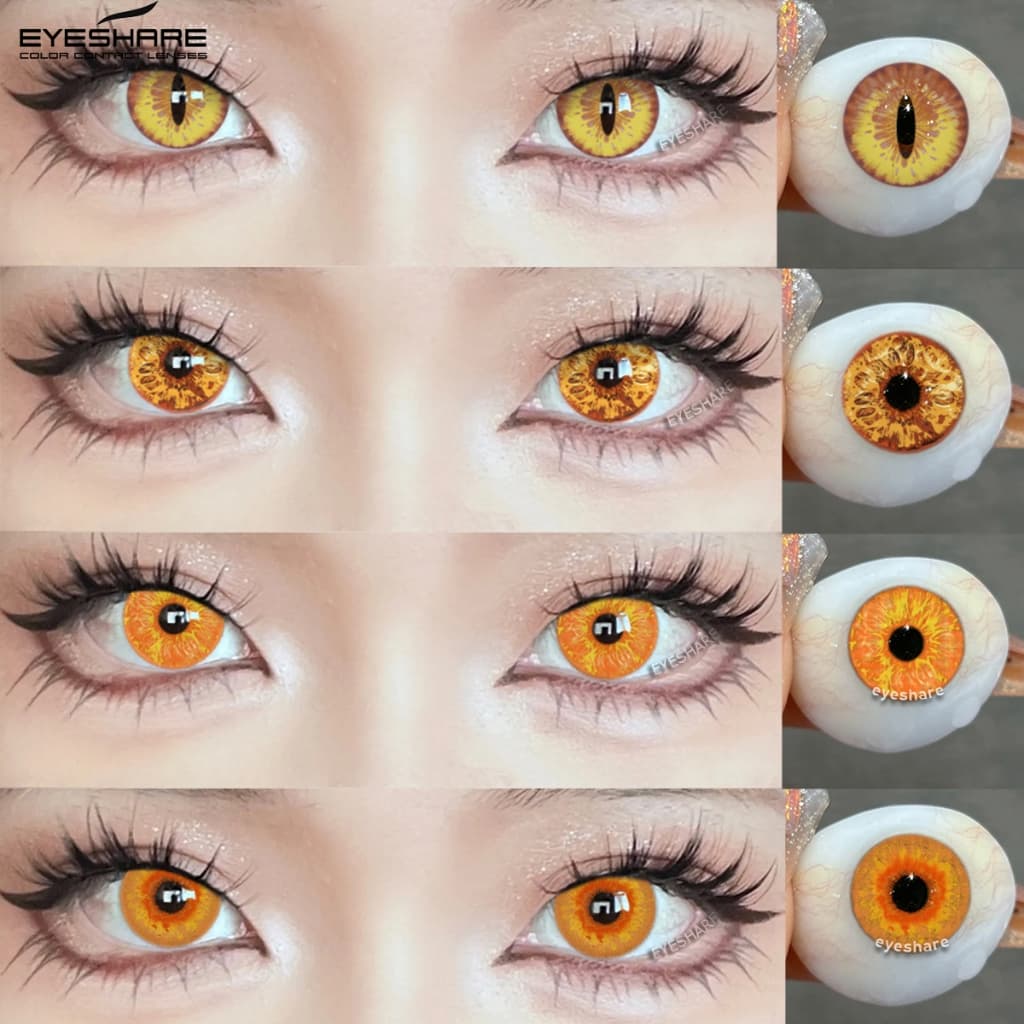 EYESHARE Cosplay Color Eye Lentes De Contato Azuis Lente Marrom Halloween Maquiagem Anuais