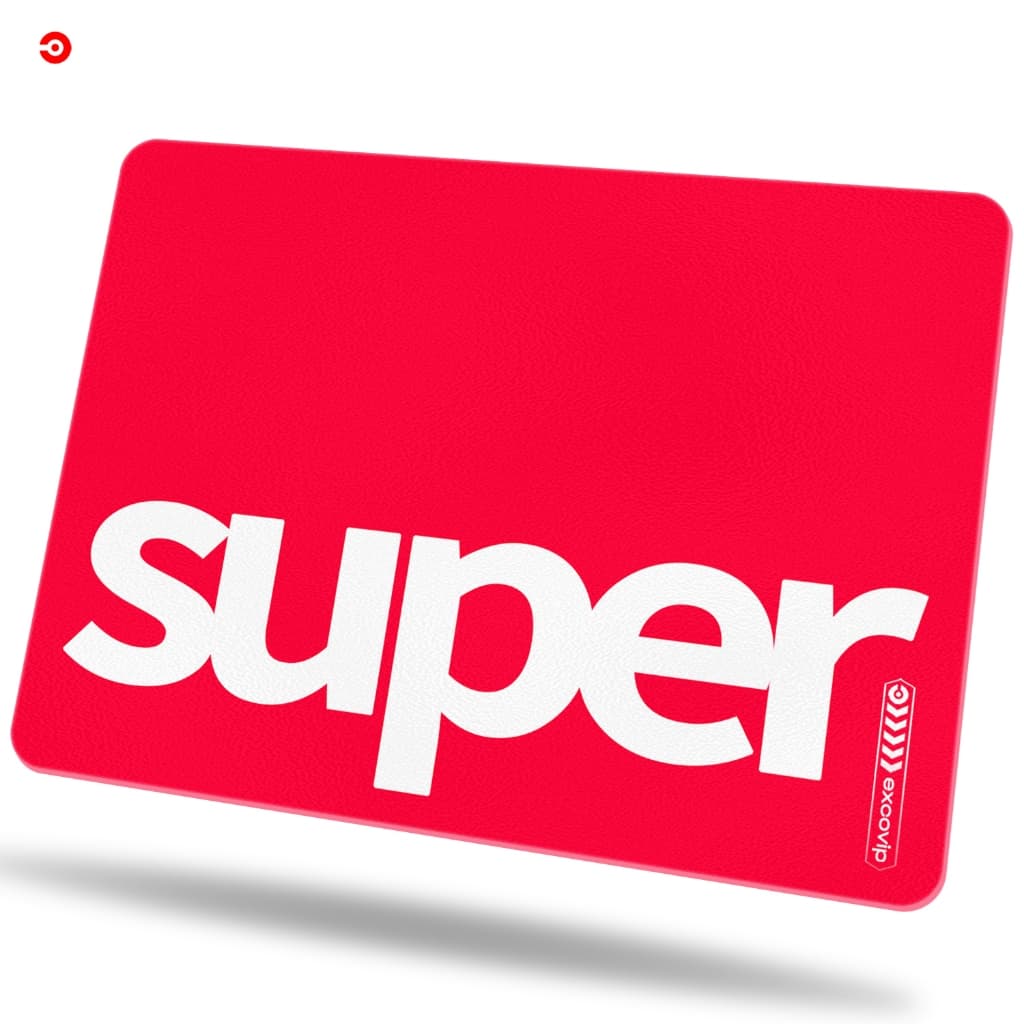 Excovip vidro Mouse Pad High-End impermeável antiderrapante escritório aprendizagem jogo jogos portátil confortável verm