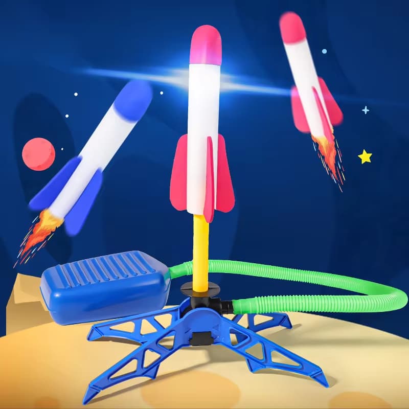 Lançador De Pés Ao Ar Livre Foguete Brinquedos Segurança Esportes Pressionado Stomp Pedal Jogo Para Crianças Pé Família
