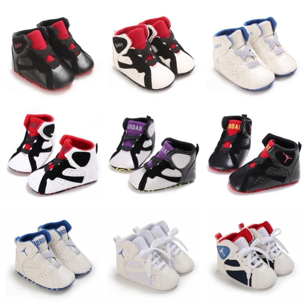 Novo estilo sapatos casuais de cano médio masculino feminino bebê criança sapatos de sola macia 0-1 anos