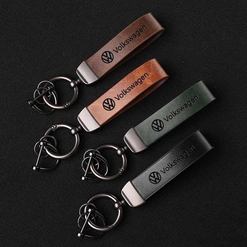 Chaveiro De Couro Genuíno De Luxo Para Carro , Presente Personalizado Volkswagen Scirocco Golf GTI Passat CC Polo Beetle