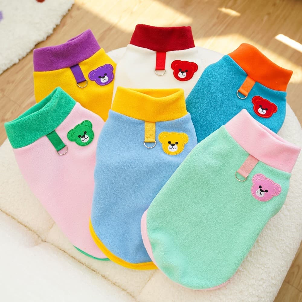 Pulôver Colete Quente para Filhote de Cachorro - Casaco Outono Inverno com Anel D, Roupas para Cães Pequenos, Aquecedor