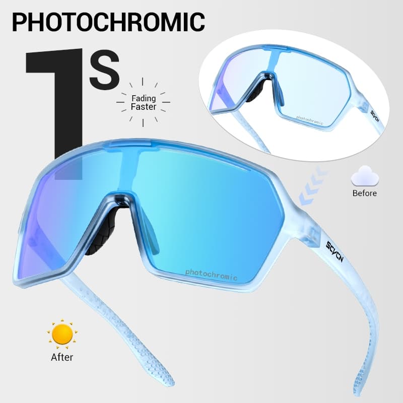 Scvcn Óculos De Sol Fotocromáticos UV400 , Para Ciclismo , Esportes , Corrida , Caminhada , MTB , Equipamento De Bicicle