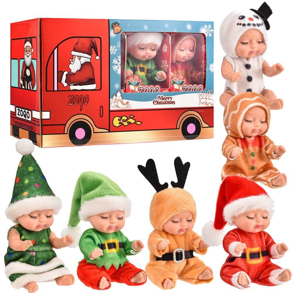 Conjunto de 6 peças Reborn Simulação Boneca Renascida Bebe Silicone Dormir Sólida Bebê Presente de Natal para raparigas