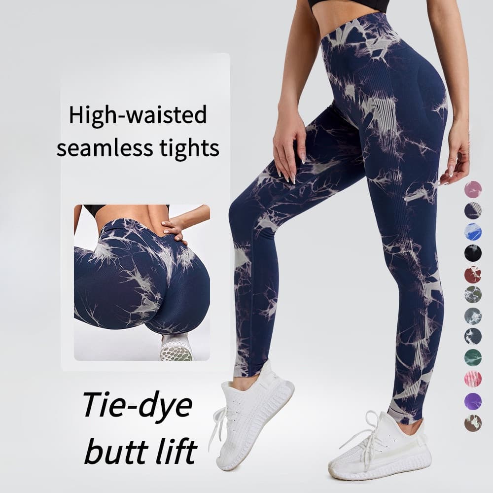 Ready Stock Tie-Dye Stock Tie-Dye calça de ioga calça de ioga calça de ioga de de de cintura alta