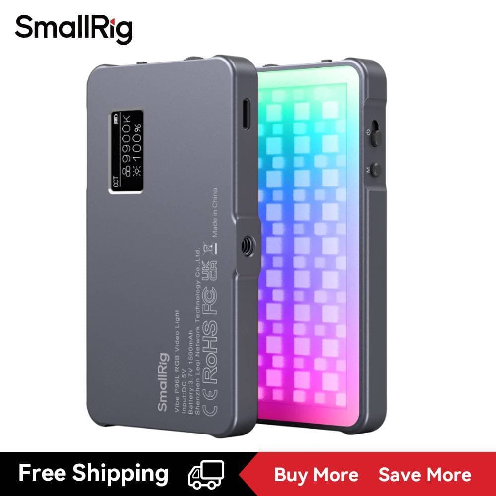 Luz De Vídeo SmallRig RM120 RGB 5000mAh 180Min 2500-8500K Preenchimento Portátil Com Painel De LED Para Estúdio De Fotog