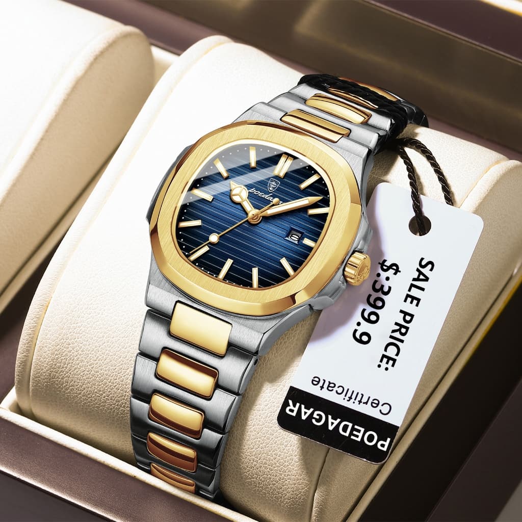 POEDAGAR Relógio Feminino De Luxo Novo Aço Inoxidável À Prova Dwaterproof Água Luminosa Data De Pulso De Alta Qualidade