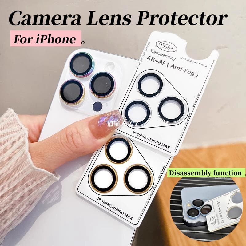 Filme De Proteção De Câmera Para iPhone 17Promax/17Air/16Promax/15pro/14/13/12Promax Protetor De Lente De Anel