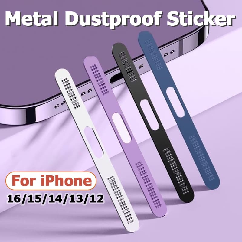 3 Pçs Metal À Prova De Poeira Net Adesivo Para iPhone 17 16 15 14 13 12 Pro Max Fone De Ouvido Alto-Falante Buraco Anti-