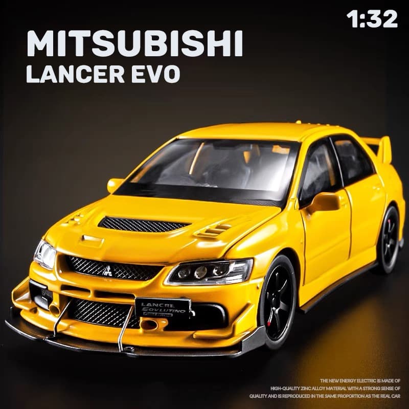 Escala 1 : 32 Mitsubishi Lancer EVO Liga Modelo De Carro Diecast Som Luz Amantes Do Coleção Crianças Presente Aniversári
