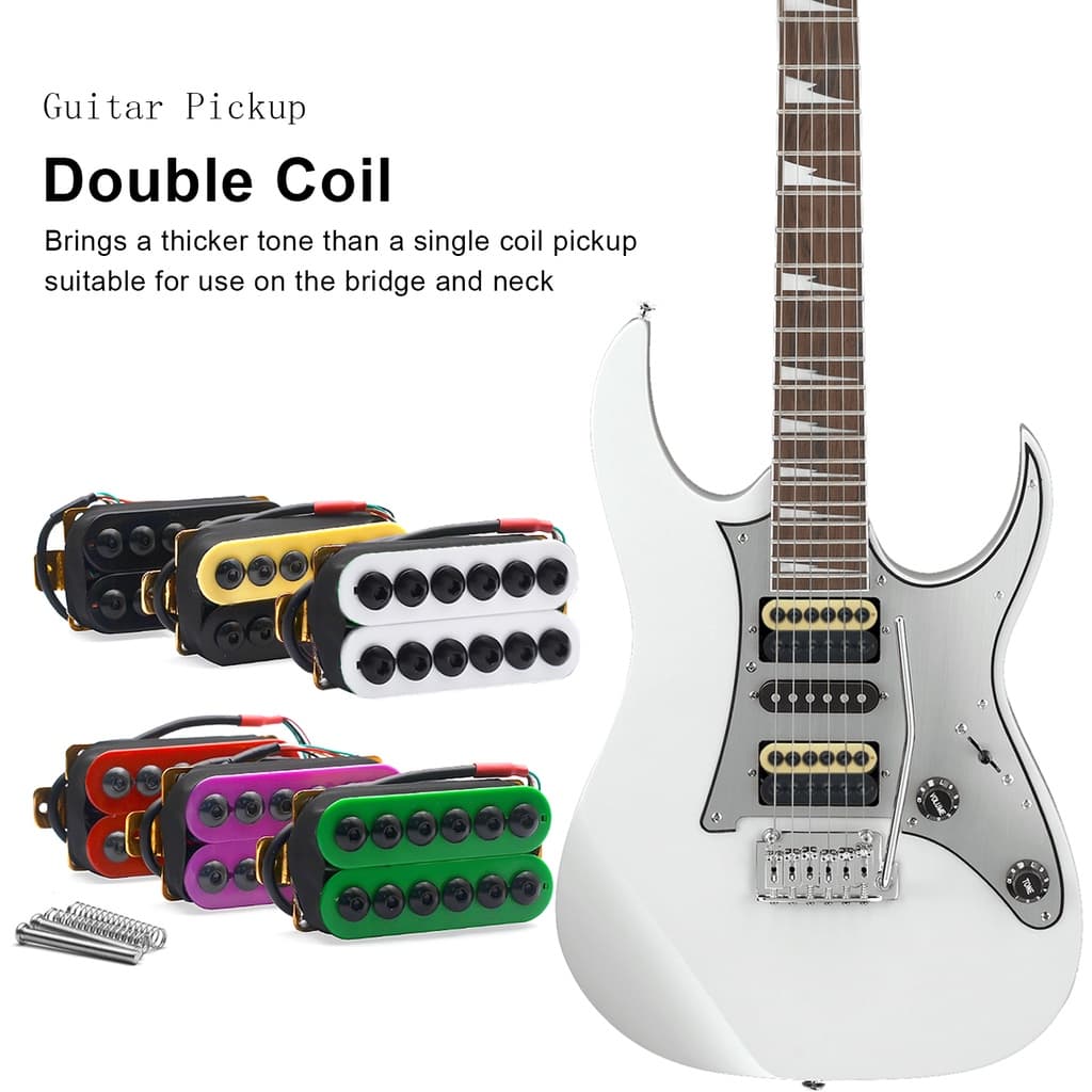Captadores De Guitarra Elétrica De Bobina Dupla De Metal Ajustável Humbucker Punk Pescoço/Ponte Captador