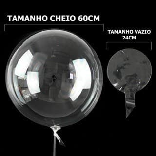 Kit 10/20 Unidades Balão Bubble 18 Polegadas Cristal Festas Decoração