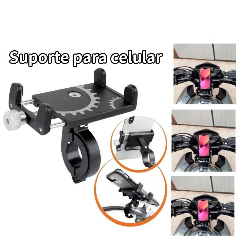 Suporte Para Celular Gps Alumínio Motocicleta Bicicletas