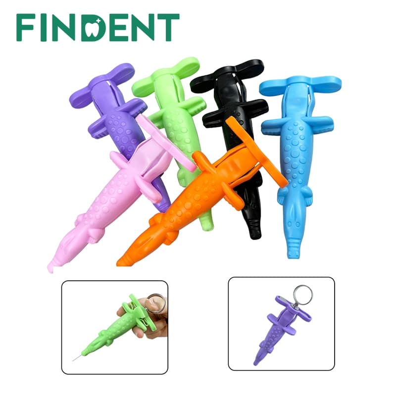 2 Pçs Dental Engraçado Forma Animal Seringa Capa De Agulha De Borracha Protetora Cirurgia Clínica Dentária Anti-Rasgo Pr