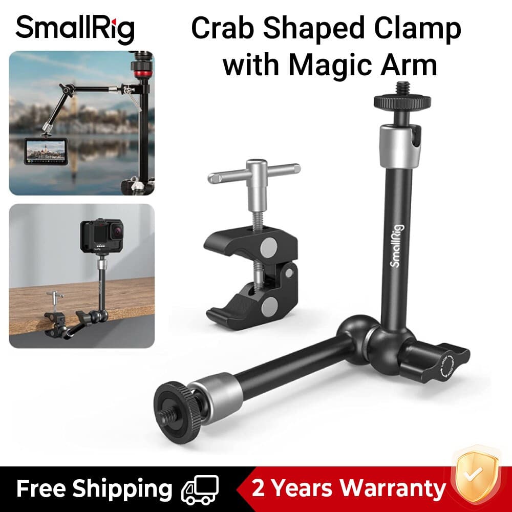 Grampo SmallRig w/1/4 " E 3/8 " Rosca 9,5 Polegadas De Potência De Fricção Ajustável Braço Mágico Articulado Com De Para Luzes LCD Monitor/LED-KBUM2732B
