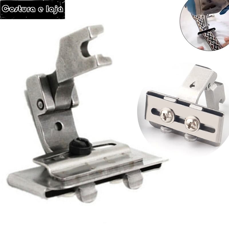 Calcador Reta Pregar Elástico Renda Fita Ajustável Máquina Reta Industrial - S10A
