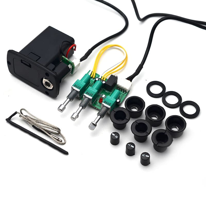 2/3 Banda Acústica Clássica Guitarra Equalizador EQ Pré-Amplificador Conciso Baixo Tom Volume Ajustável Violao Captador
