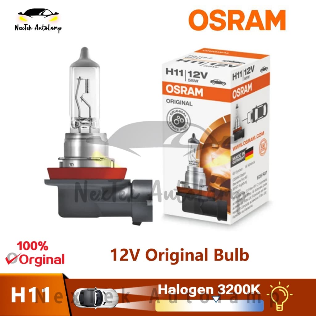 OSRAM Original H11 12V 55W 3200K Lâmpada de farol halógeno padrão para carro Germany  (1 lampada)
