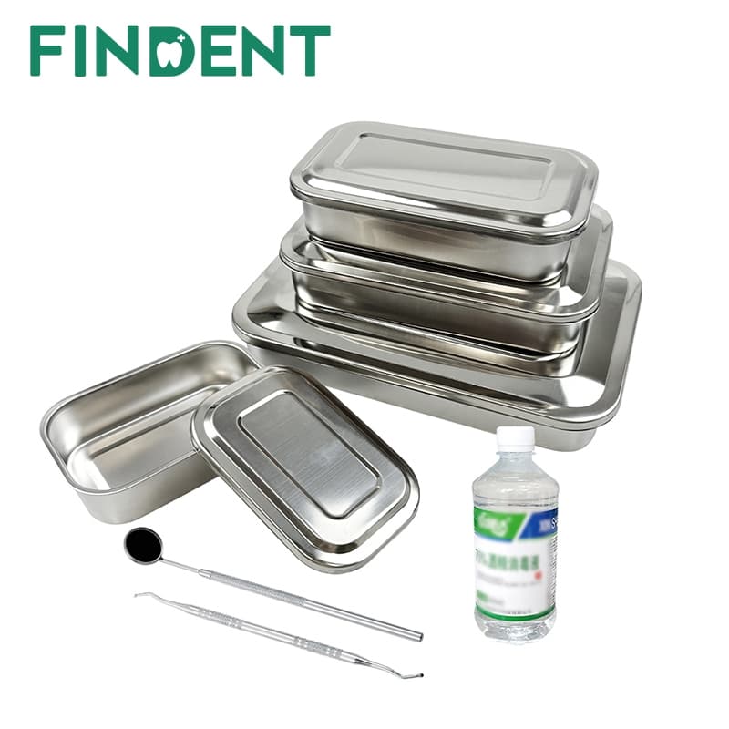 1 Pçs Bandeja De Instrumentos Dentários Com Tampa De Aço Inoxidável 201 Equipamentos De Enfermagem Cirúrgica Ferramentas