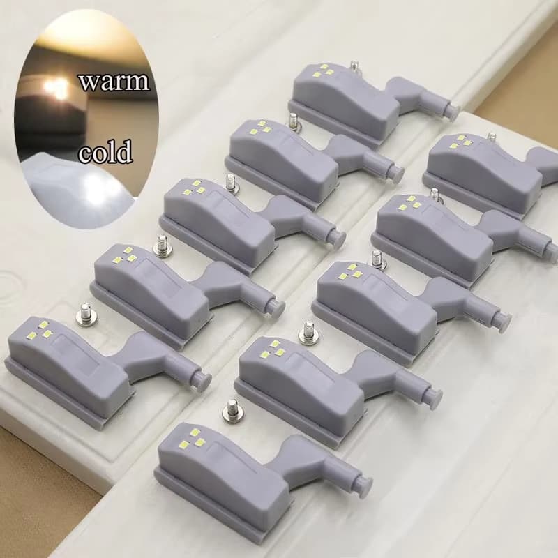 Lâmpada de dobradiça interna led sob luzes do armário universal guarda-roupa sensor luzes para o quarto lâmpada noite