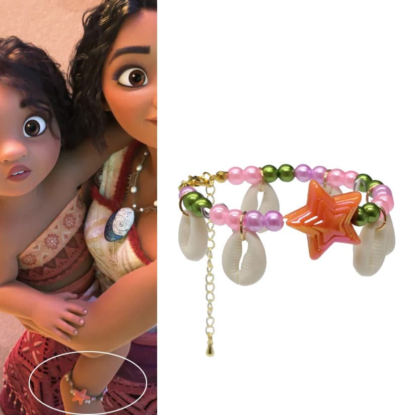Novo Filme Princesa Moana Tornozeleira Cosplay Artesanal Concha Pulseira Para Crianças Jóias Prop Acessórios Presente An