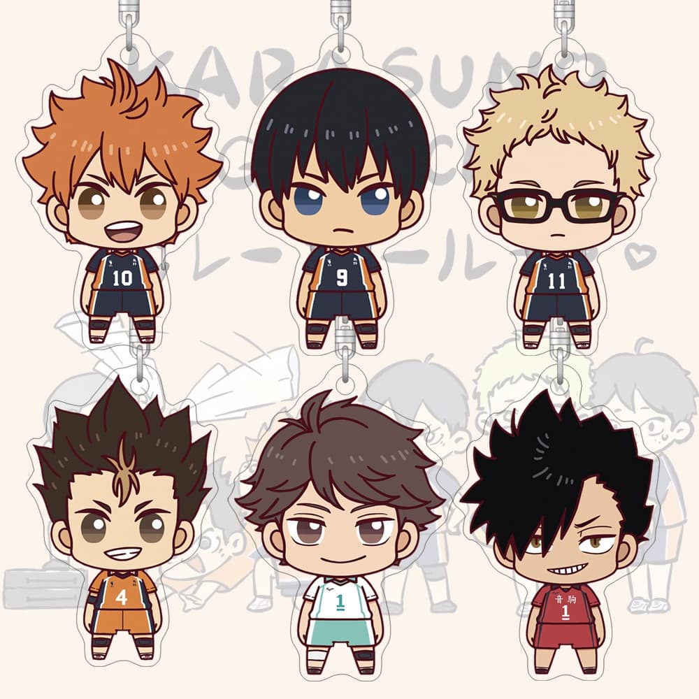 Chaveiro Acrílico Haikyu Anime Dos Desenhos Animados Bonito Sacos Decorativos Mochila Pequeno Pingente Presente