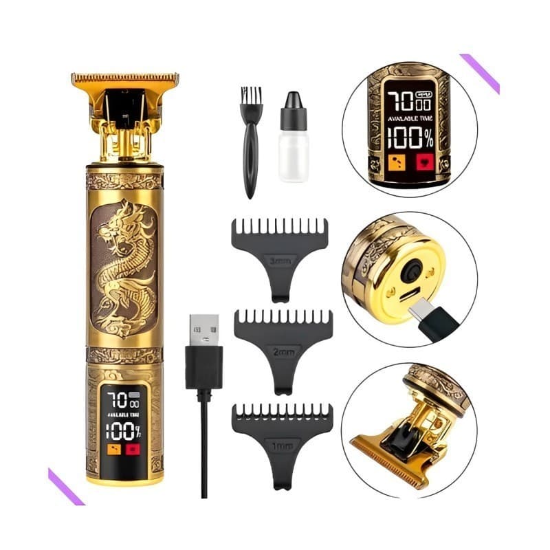 Bateria Recarregável Para Máquina De Cortar Cabelo De Barbeiro Elétrico Profissional Dragon